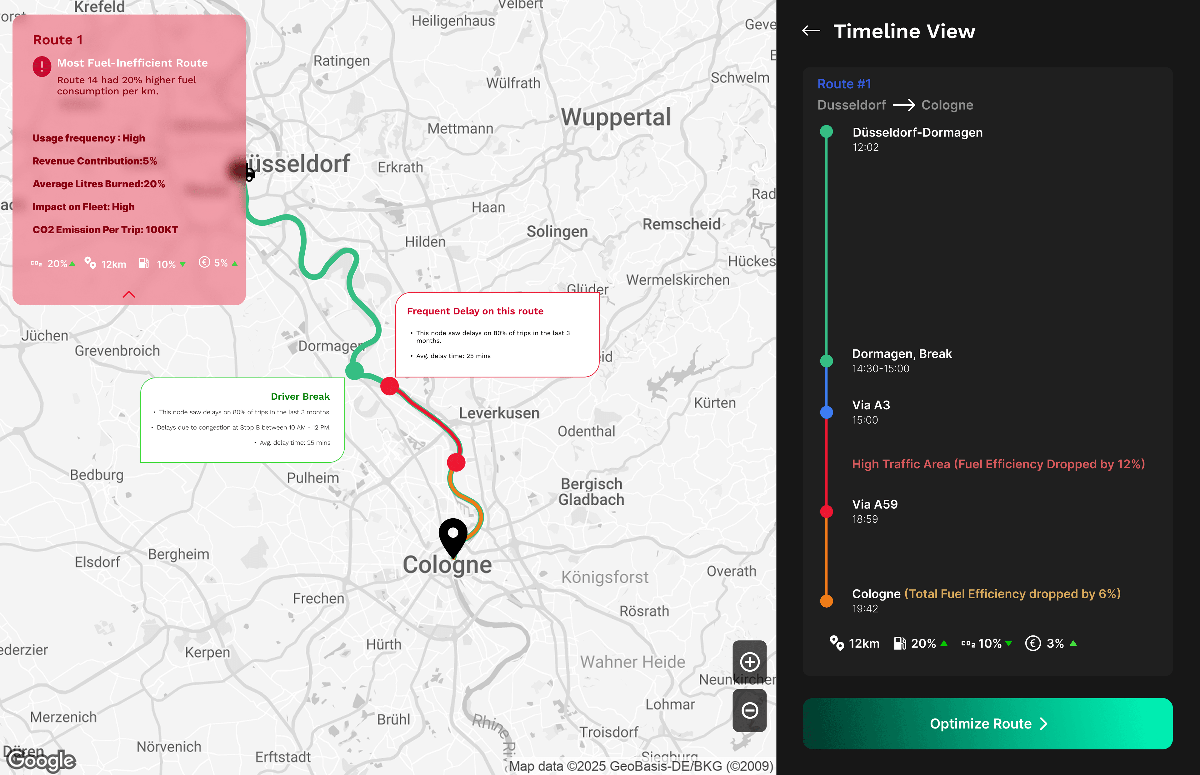 Fleet Management Route Map